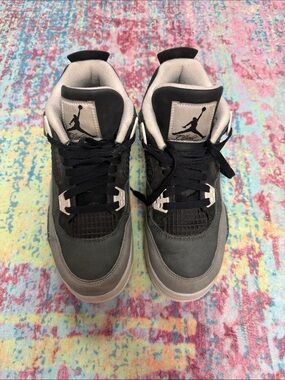 Nike Air Jordan 4 Men's Sneakers - Black and Gray
